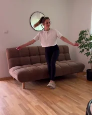 Schlafsofa 2-Sitzer RISOR Stoff Braun_1081476