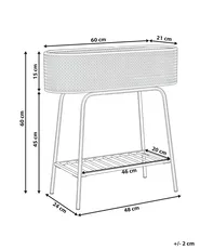 Pflanzenständer LINNAEA 60 cm Metall Schwarz_1064733