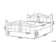Bett mit Lattenrost Metall ANTLIA 160 x 200 cm Schwarz_806601