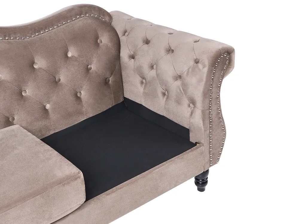 Sofa 2 Seater SKIEN Velvet Taupe_1034401