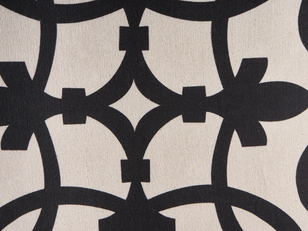 Dekokissen 3er Set MERBAU 45 x 45 cm Baumwolle Schwarz / Beige Abstraktes Muster_1041243