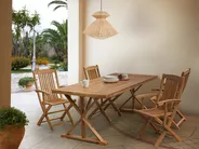 Gartentisch CALABRITTO 90 cm 180 cm Akazienholz Braun_999126
