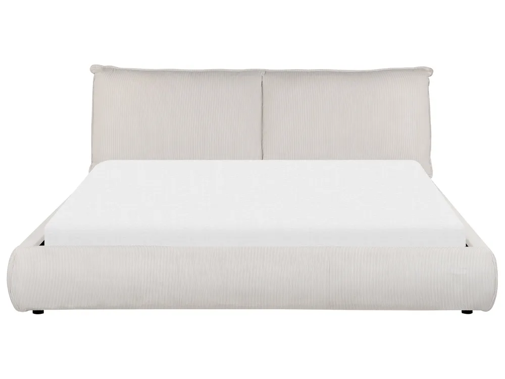 Wasserbett Cord VINAY 180 x 200 cm Hellbeige_880980