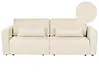 Sofa Bed 3 Seater VAXHOLM with Storage Boucle Off-White