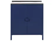 Outdoor-Küche 3er Set mit Spüle VILAMA Blau Metall_974910