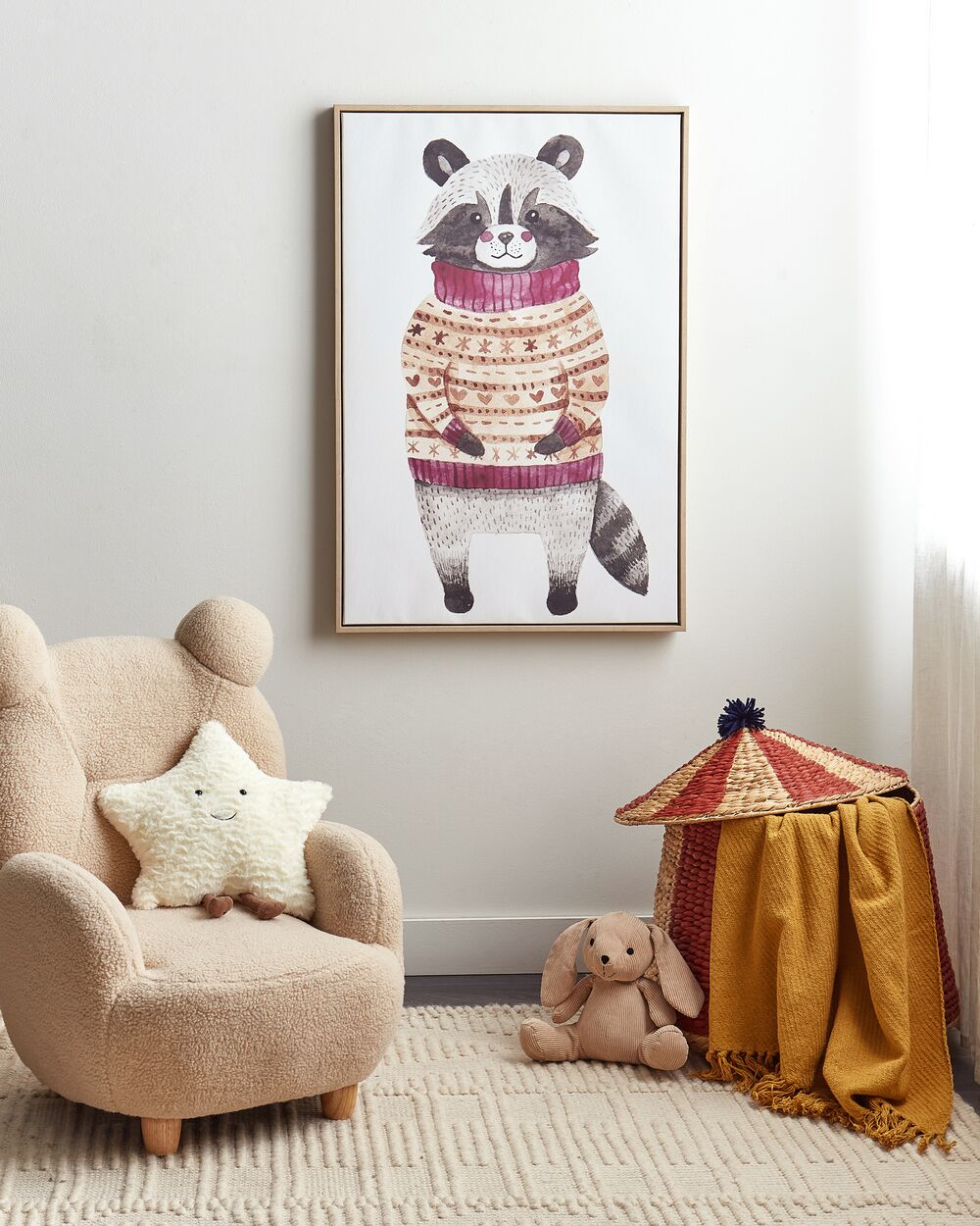 Canvas CAMPLI 63 x 99 cm Animal Motif Grey