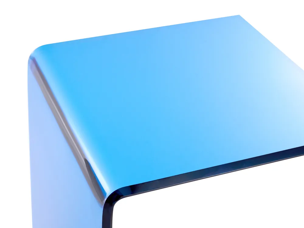 Side Table LOURDES Tempered Glass Blue_1049645