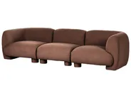 Modular Sofa 3 Seater MJALBI Boucle Brown_1075374