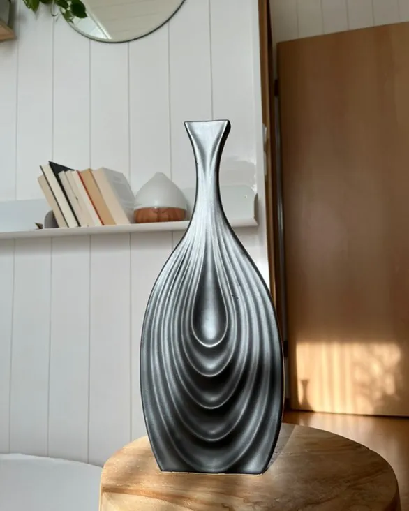 Dekovase THAPSUS 39 cm Keramik Schwarz_969521