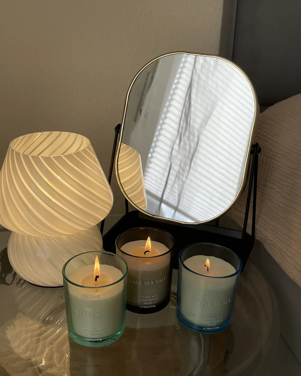 Makeup Mirror CORREZE Gold_975278