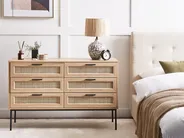 Kommode mit 6 Schubladen PASCO Hellbraun_928460