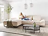 Ecksofa IKAST Cord Beige rechtsseitig