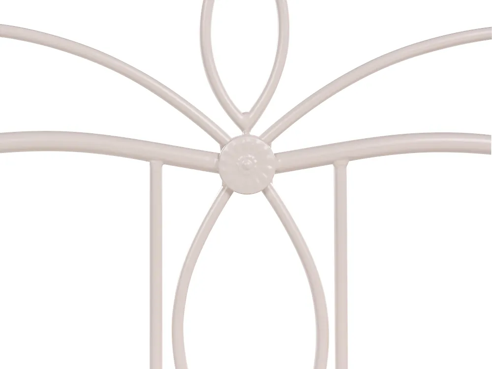 Bett mit Lattenrost Metall ANTLIA 120 x 200 cm Hellbeige_1165226
