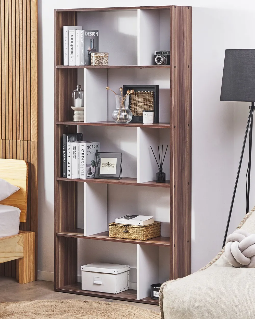 Bücherregal mit 5 Ebenen ORILLA 174 cm Dunkelbraun