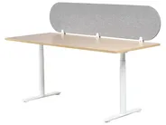 Desk Screen SPARKY 180 x 40 cm Light Grey_1015309