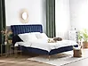 Bett mit Lattenrost Samtstoff MARVILLE 160 x 200 cm Marineblau