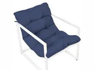 Lounge Set mit Tisch 4-Sitzer GARDA Metall Blau_1021336