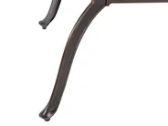 Gartentisch LIZZANO 165 cm 102 cm Metall Dunkelbraun_765538
