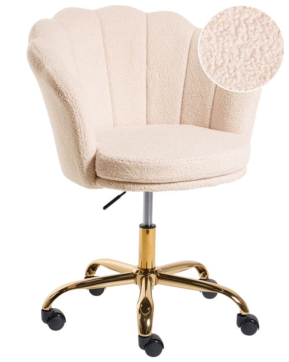 Desk Chair MONTICELLO Boucle Light Beige