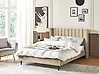 Bett mit Lattenrost Samtstoff VILLETTE 140 x 200 cm Beige