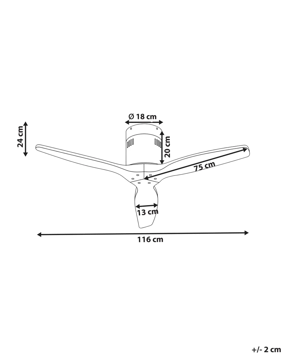 Deckenventilator HARNEY mit Fernbedienung Braun_1133060