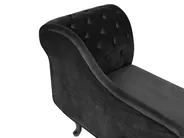 Rechtsseitige Chaiselongue NIMES Samtstoff Schwarz_712536