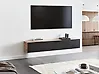 Wandmontierter TV-Schrank GLADSTONE Braun / Schwarz