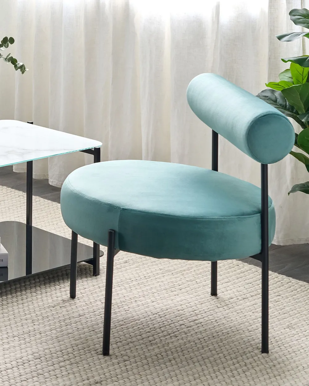 Fauteuil ALPHA Fluweel Turquoise
