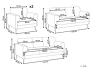 Sofa Set 7-Sitzer LOUSTO Stoff Grün_1043830