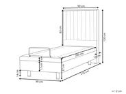 Bett verstellbar Stoff DUKE II 90 x 200 cm Hellbeige_910539