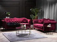 Sofa 3-Sitzer SKIEN II Samtstoff Dunkelrot_1161565