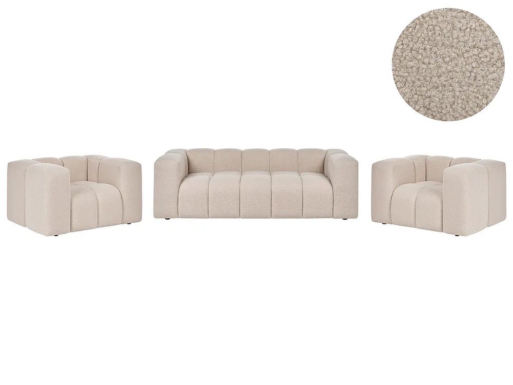 Bankenset 5-zits ANTOLA Bouclé Beige
