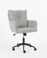 Desk Chair ALPINE Faux Fur Grey_1150507