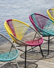 Gartenstuhl ACAPULCO Polyrattan Türkis_736739
