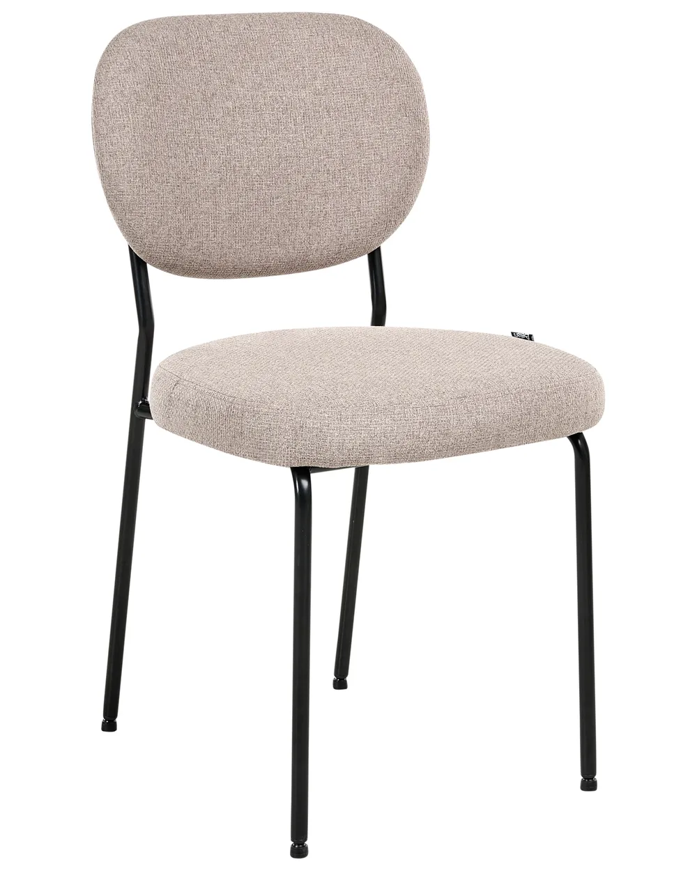 Esszimmerstuhl 2er Set LOLETA Stoff Hellbraun_999028