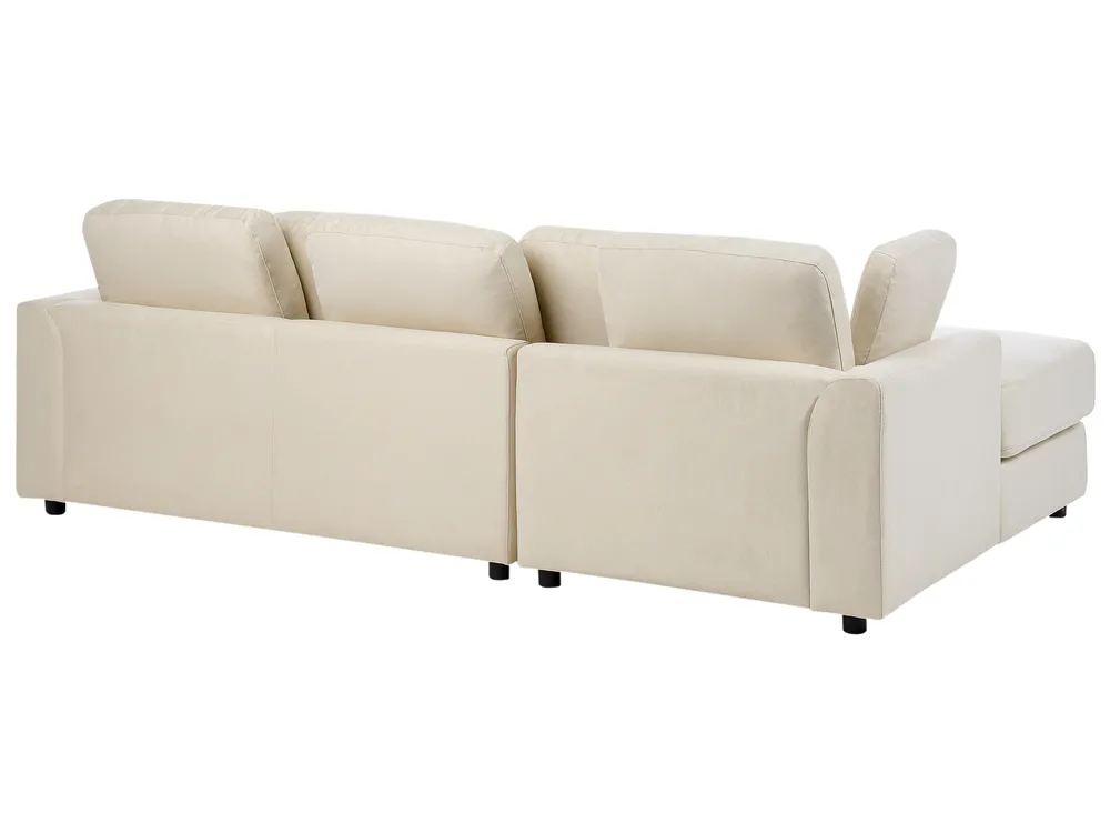 Ecksofa 4-Sitzer KOHLO Stoff Hellbeige rechtsseitig_944966