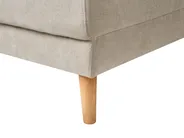 Eckschlafsofa 3-Sitzer NUBORG Chenillegewebe Hellbeige linksseitig_1017687