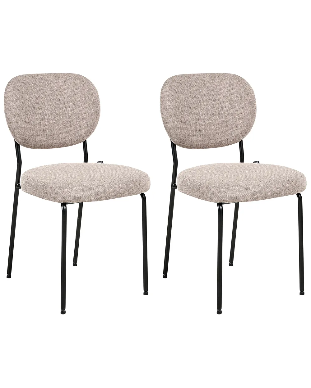 Set van 2 eetkamerstoelen LOLETA Stof Lichtbruin