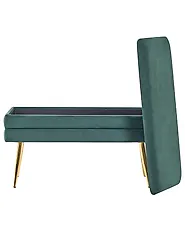 Banc de rangement rembourré DURHAM Velours Vert foncé_1194843