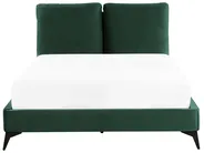 Bett mit Lattenrost Samtstoff MELLE 140 x 200 cm Smaragdgrün_829909