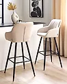 Set mit 2 Barstühlen DARIEN Hellbeige