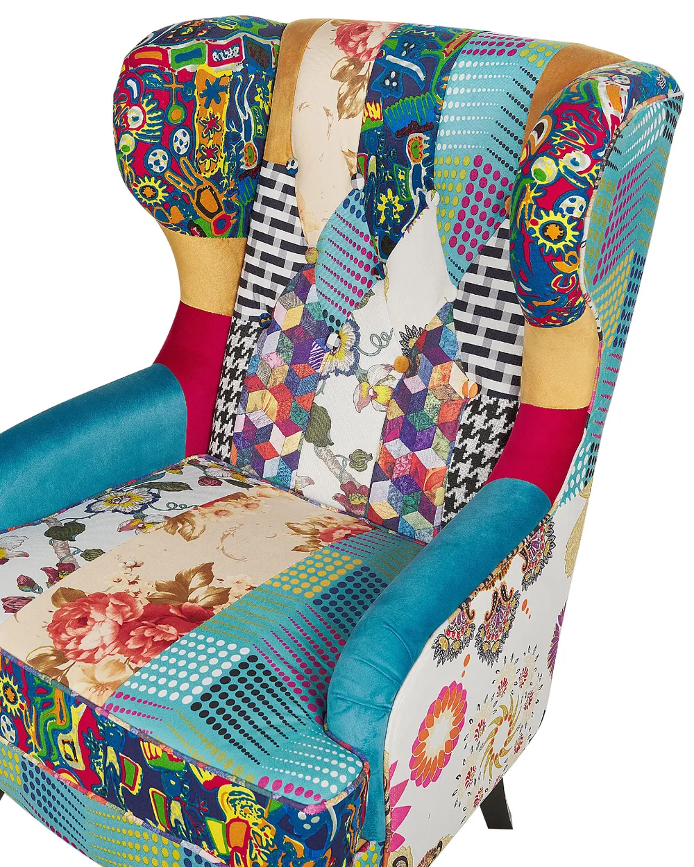 Wingback Chair MOLDE Fabric Blue_884407