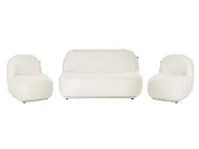 Living Room Set 4 Seater LOVBERG Fabric Off-White_1043216