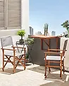 Gartenstuhl 2er Set CINE Akazienholz Grau