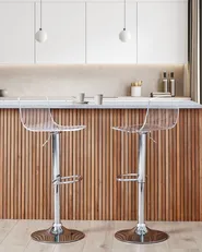 Set mit 2 Barstühlen IMOLA drehbar Transparent_915125