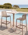 Set mit 2 Barstühlen ARICCIA Kunststoff Hellbraun