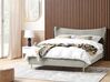 Bett mit Lattenrost Samtstoff CHALEIX 180 x 200 cm Hellgrau