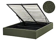 Ottoman Bed without Headboard DINAN Boucle Dark Green 120 x 200 cm (EU Small Double)_1188248