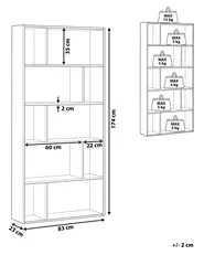 Bücherregal mit 5 Ebenen ORILLA 174 cm Weiß_771941