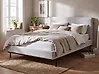 Bett mit Lattenrost Stoff CORIO 140 x 200 cm Hellgrau